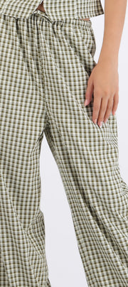Pantalón estampado cuadros