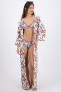 Kimono largo estampado