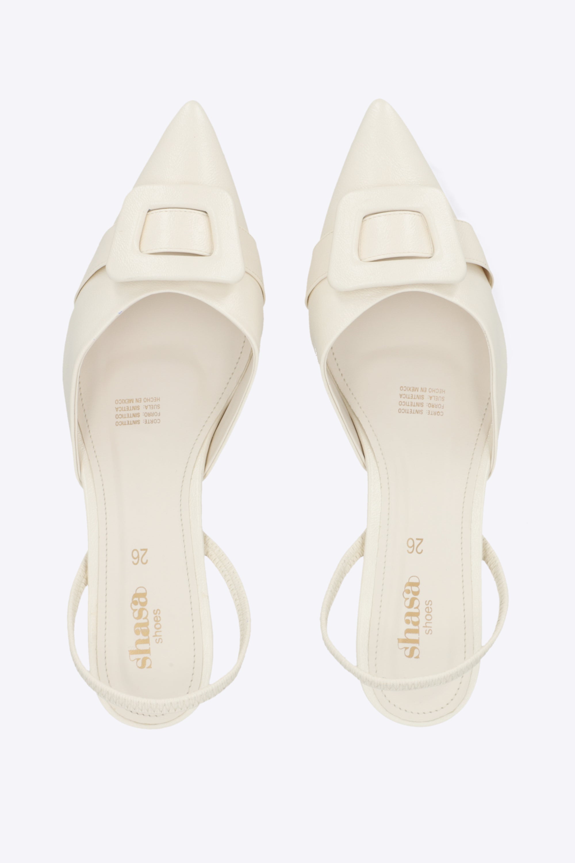 Tacón puntal hebilla sling back
