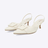 Tacón puntal hebilla sling back