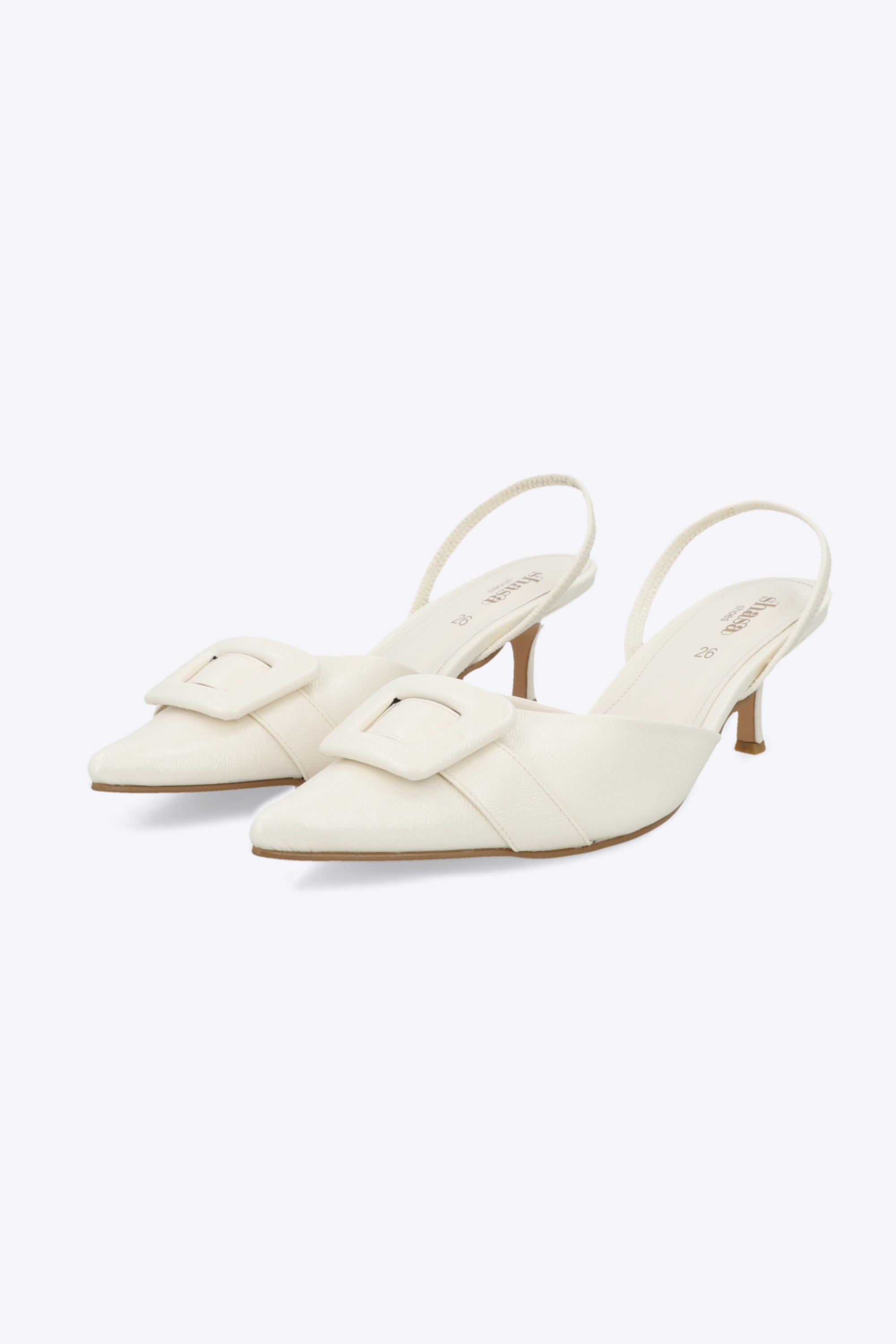 Tacón puntal hebilla sling back