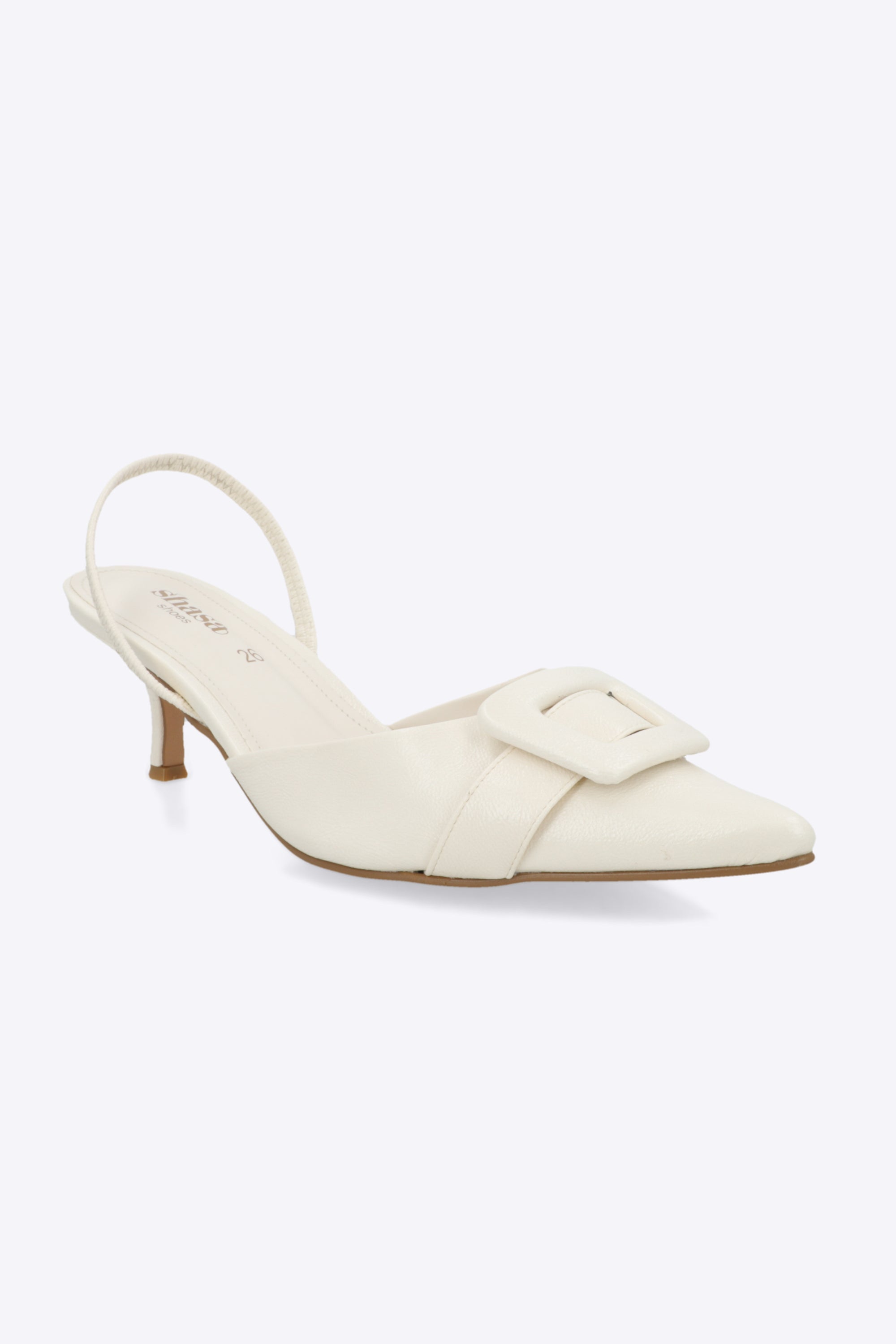 Tacón puntal hebilla sling back