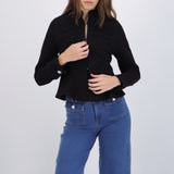 Chamarra denim alamares