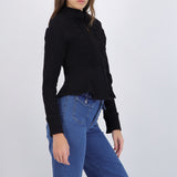 Chamarra denim alamares