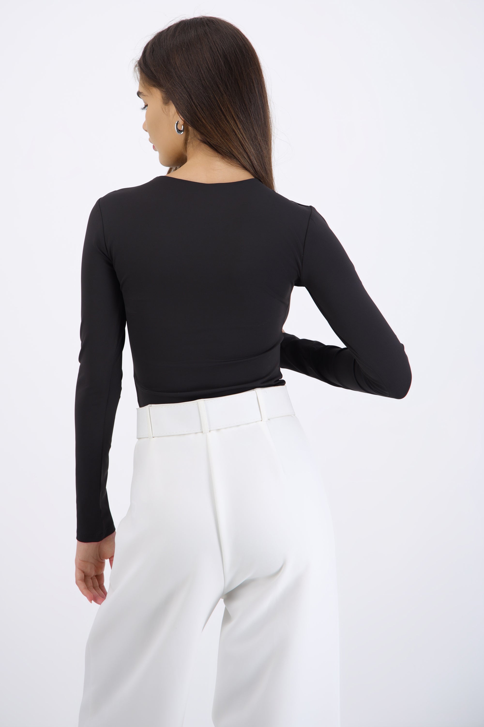 Top sculpt manga larga NEGRO