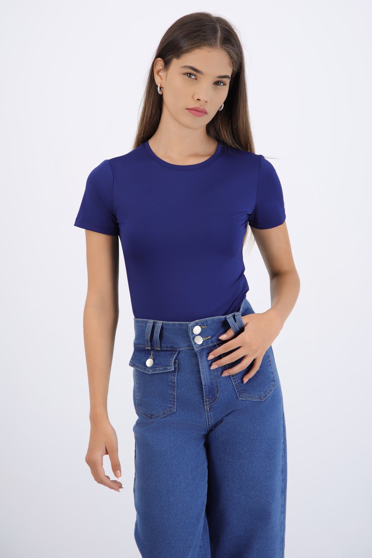 Body liso manga corta AZUL MARINO