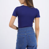 Body liso manga corta