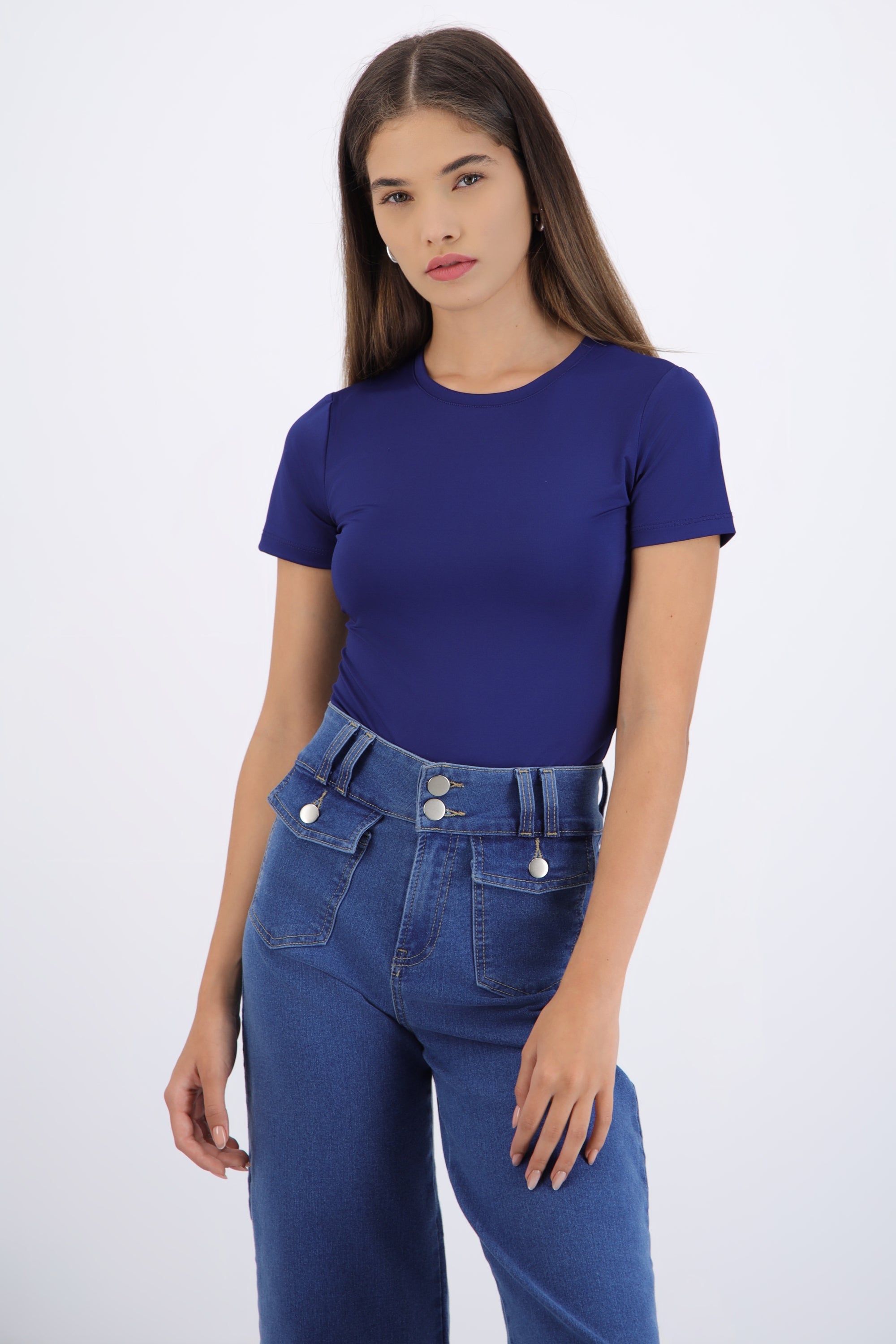 Body liso manga corta AZUL MARINO
