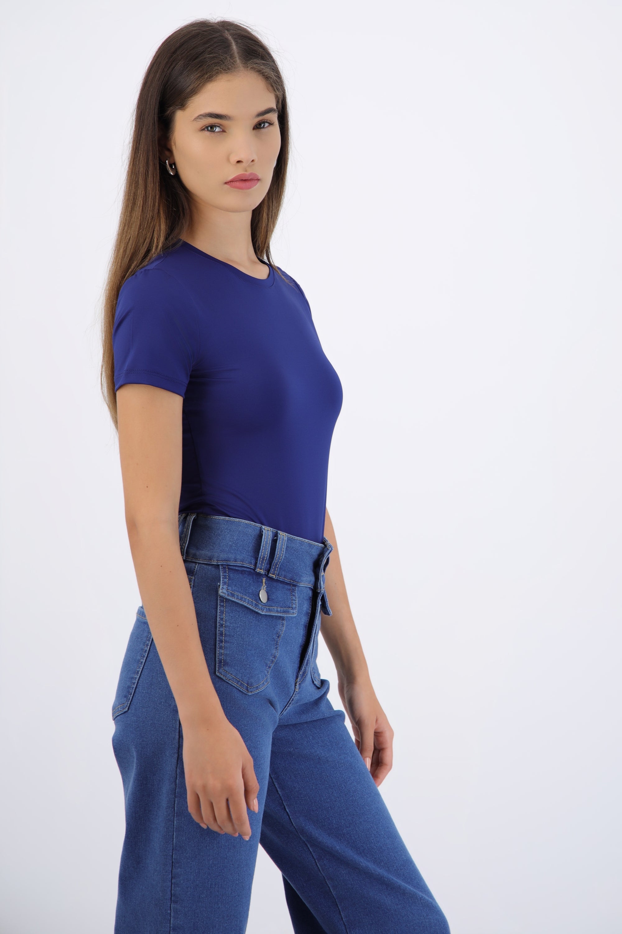 Body liso manga corta AZUL MARINO