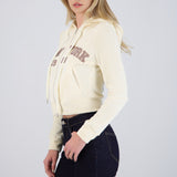 Sudadera velver estampada