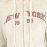Sudadera velver estampada