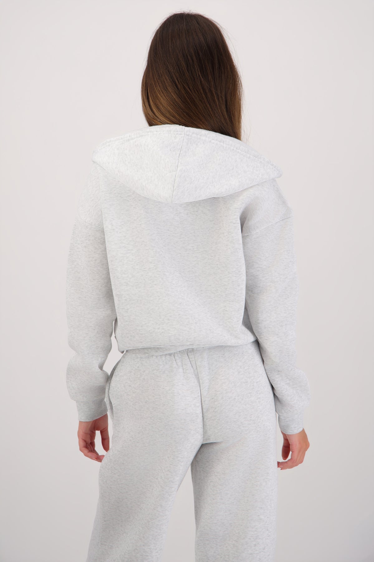 Sudadera con gorro y cierre GRIS CLARO