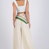 Pantalones texturizados con paliacates