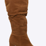 Bota alta slouchy gamucina
