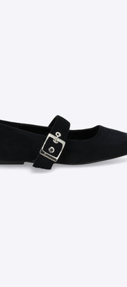 Flat maryjane hebilla terciopelo