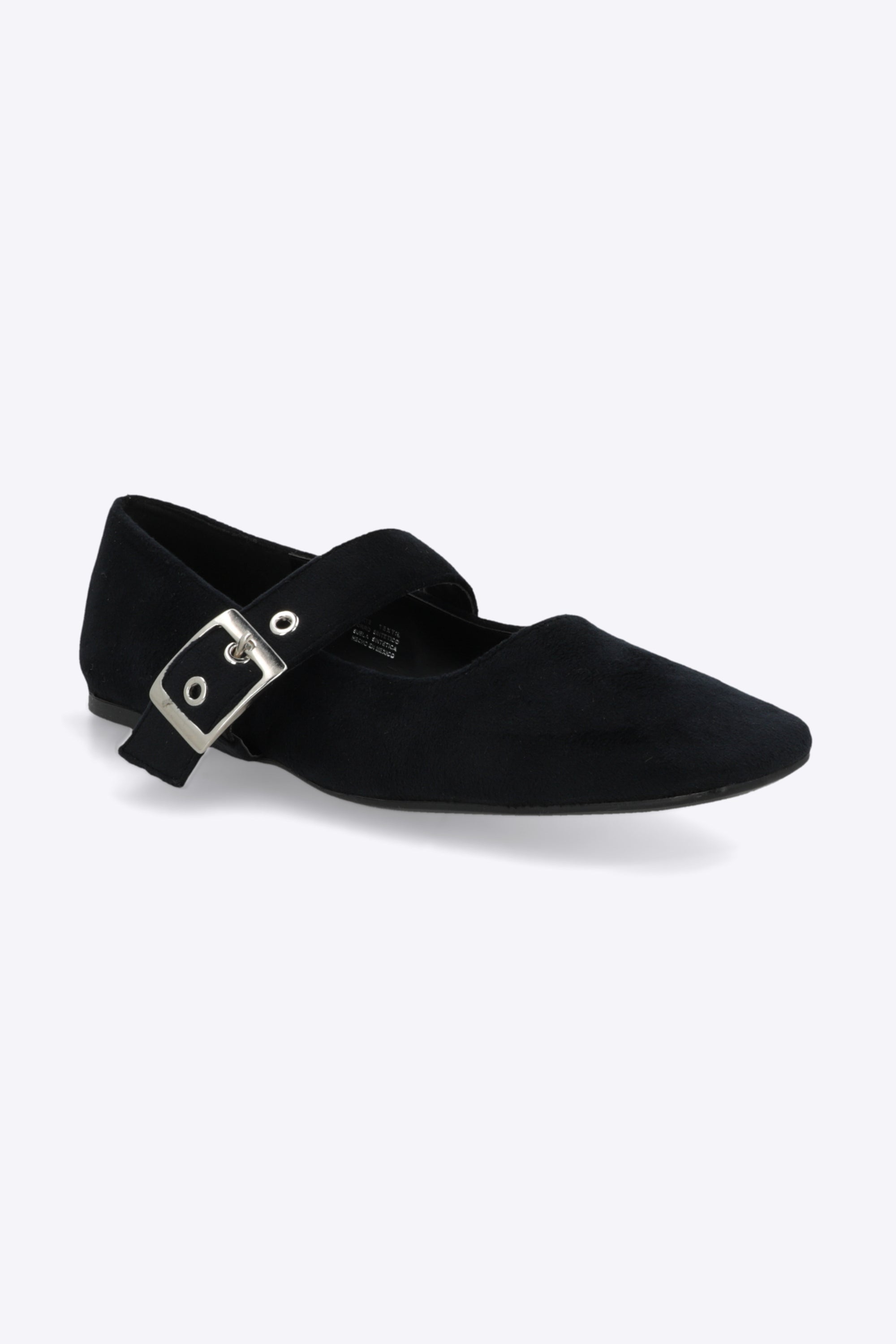 Flat maryjane hebilla terciopelo