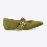 Flat maryjane hebilla terciopelo