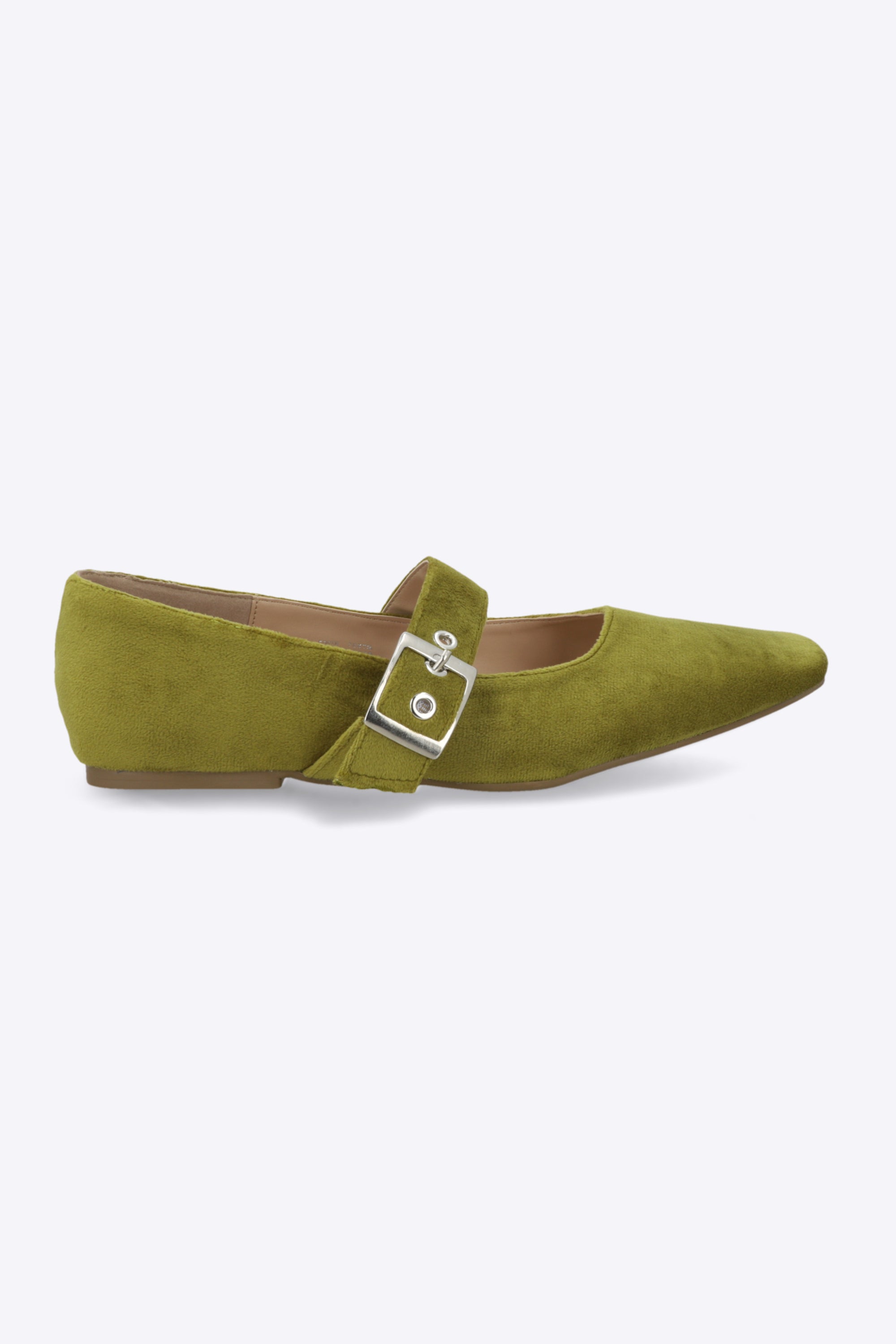 Flat maryjane hebilla terciopelo