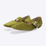 Flat maryjane hebilla terciopelo