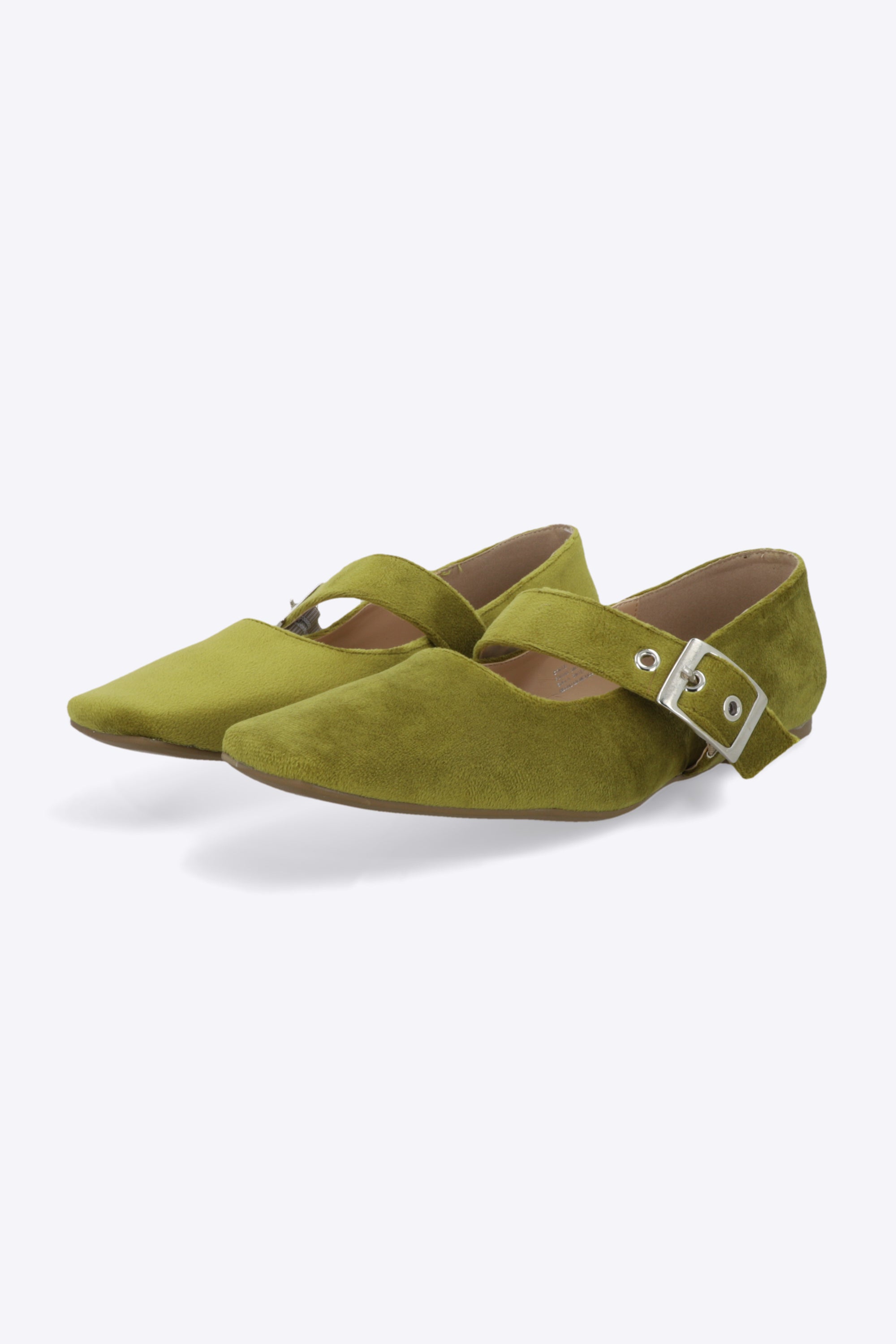 Flat maryjane hebilla terciopelo