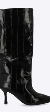 Bota alta croco puntal