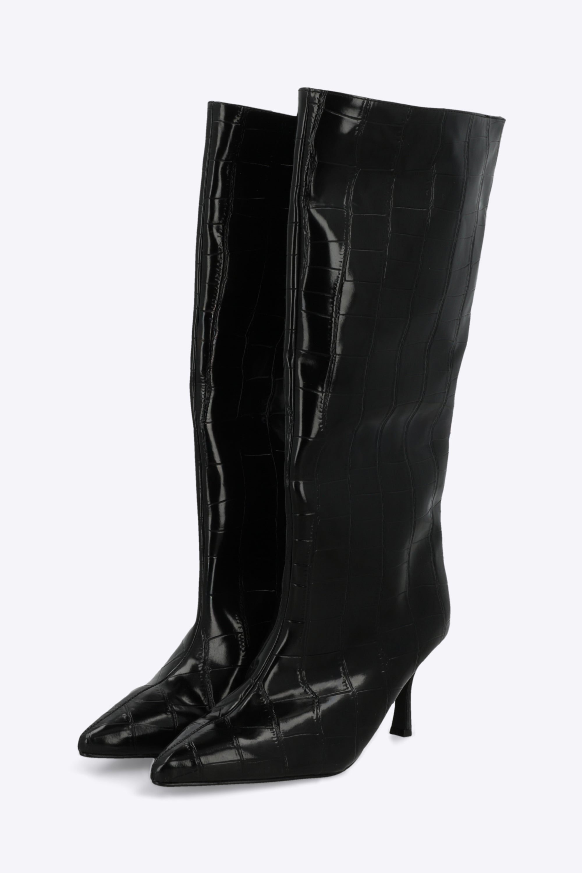Bota alta croco puntal