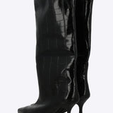 Bota alta croco puntal
