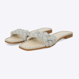 Sandalia trenza maxi brillos