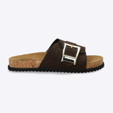 Sandalia suela corcho tira maxi hebilla