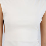 Top cuello alto rib