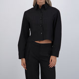 Camisa cropped rayas