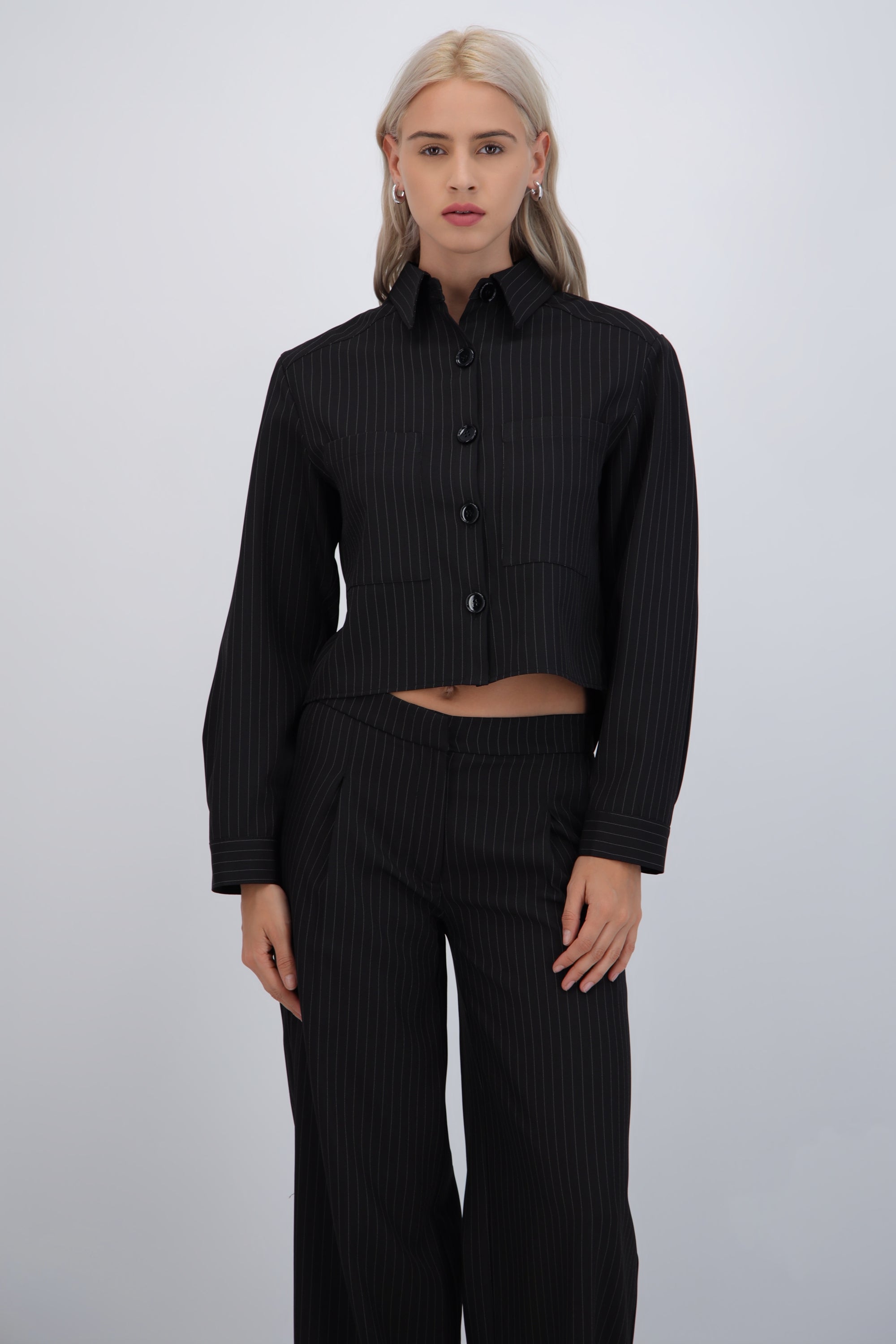 Camisa cropped rayas