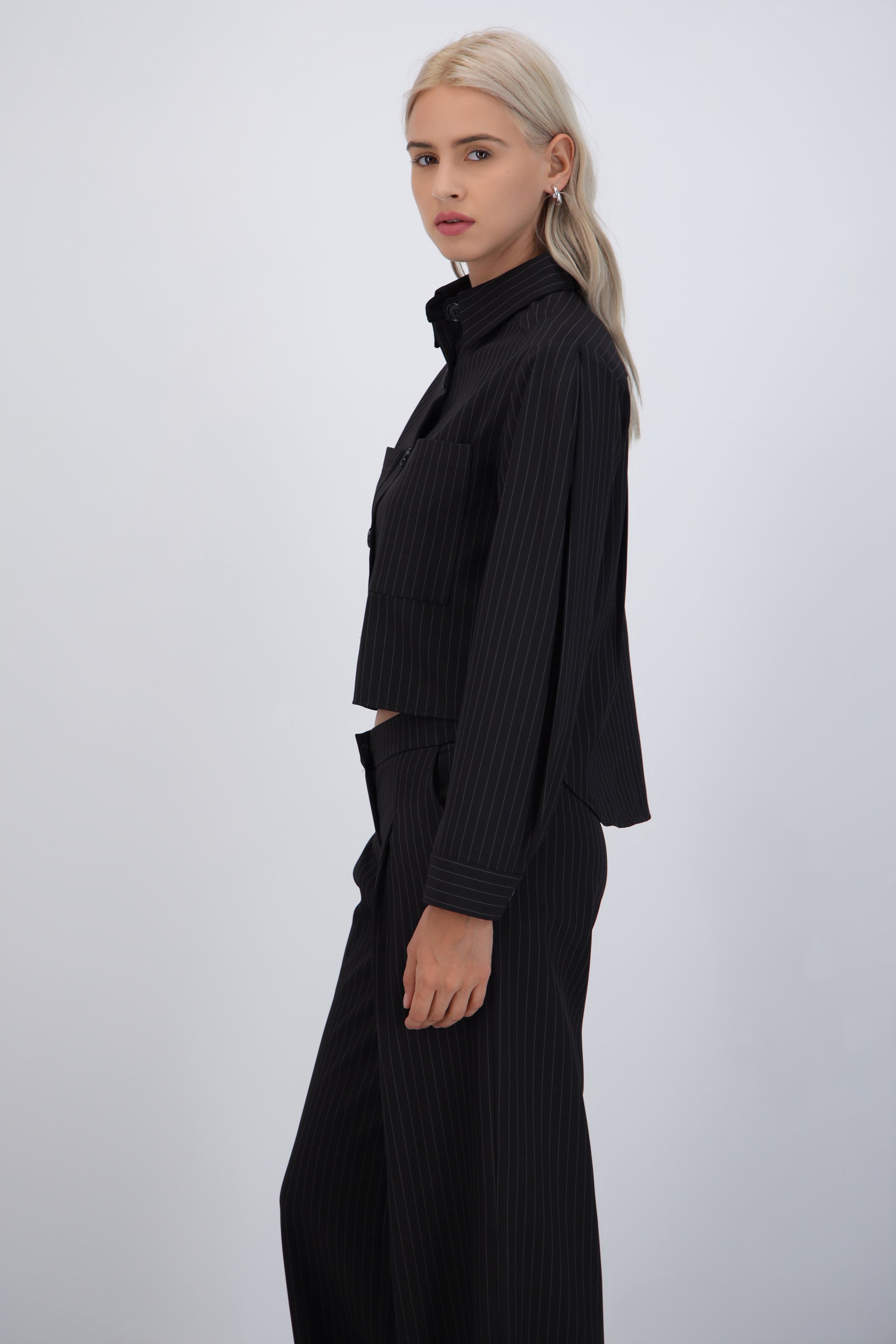 Camisa cropped rayas