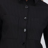 Camisa cropped rayas
