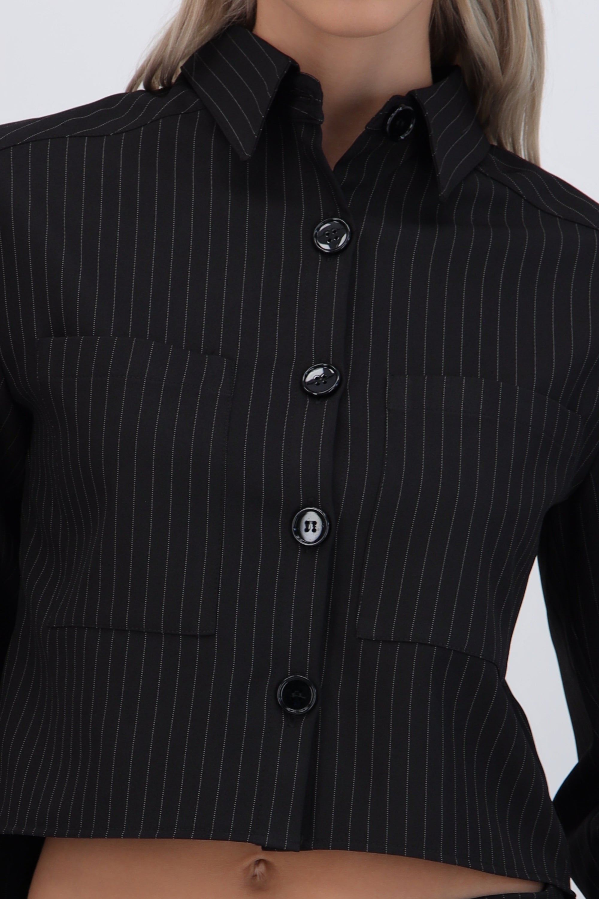Camisa cropped rayas