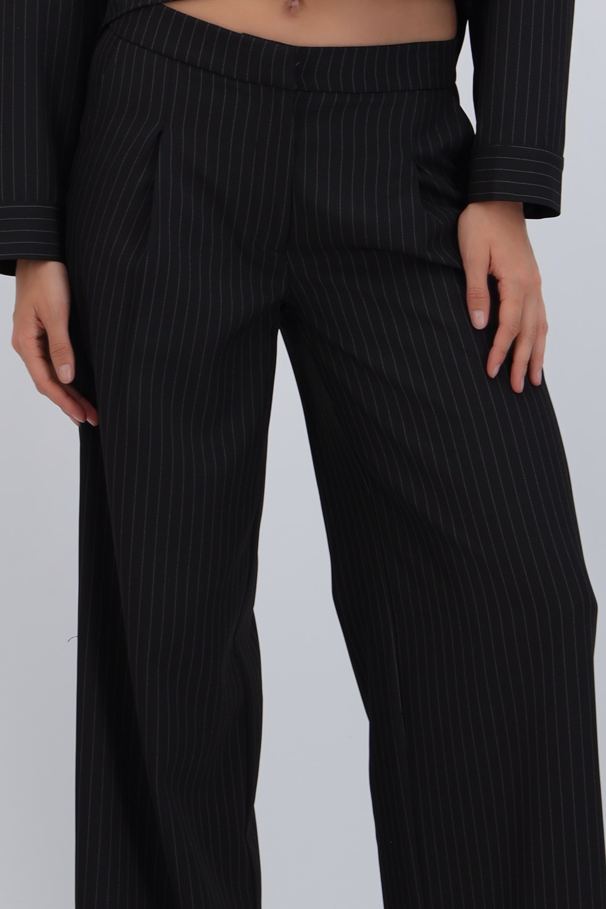 Pantalón pinzas rayas