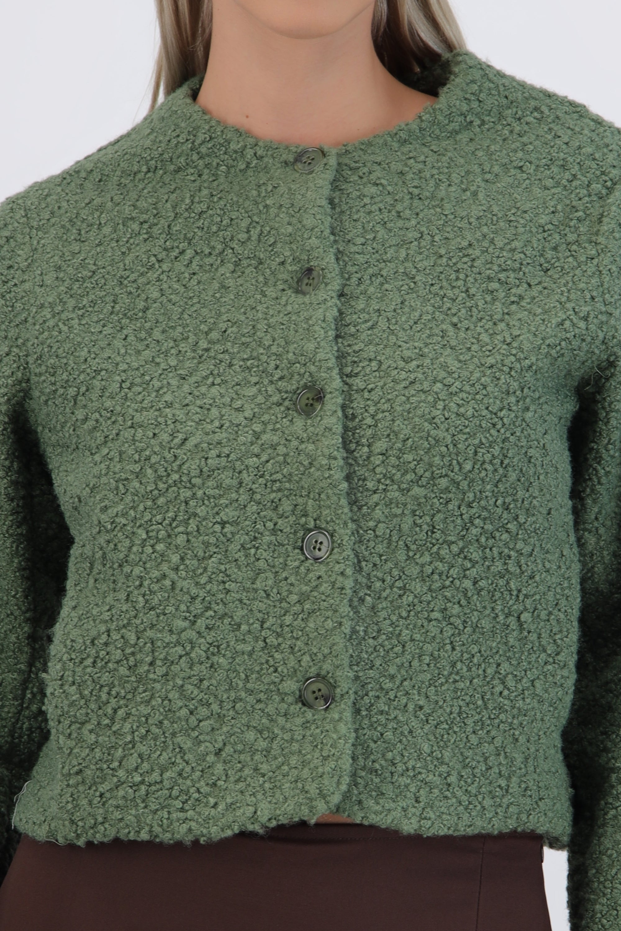 Suéter cuello redondo textura