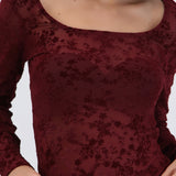 Body escote redondo mesh