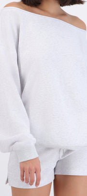 Sudadera oversized con escote barco