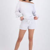 Short corto liso con cintura jareta