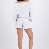 Short corto liso con cintura jareta