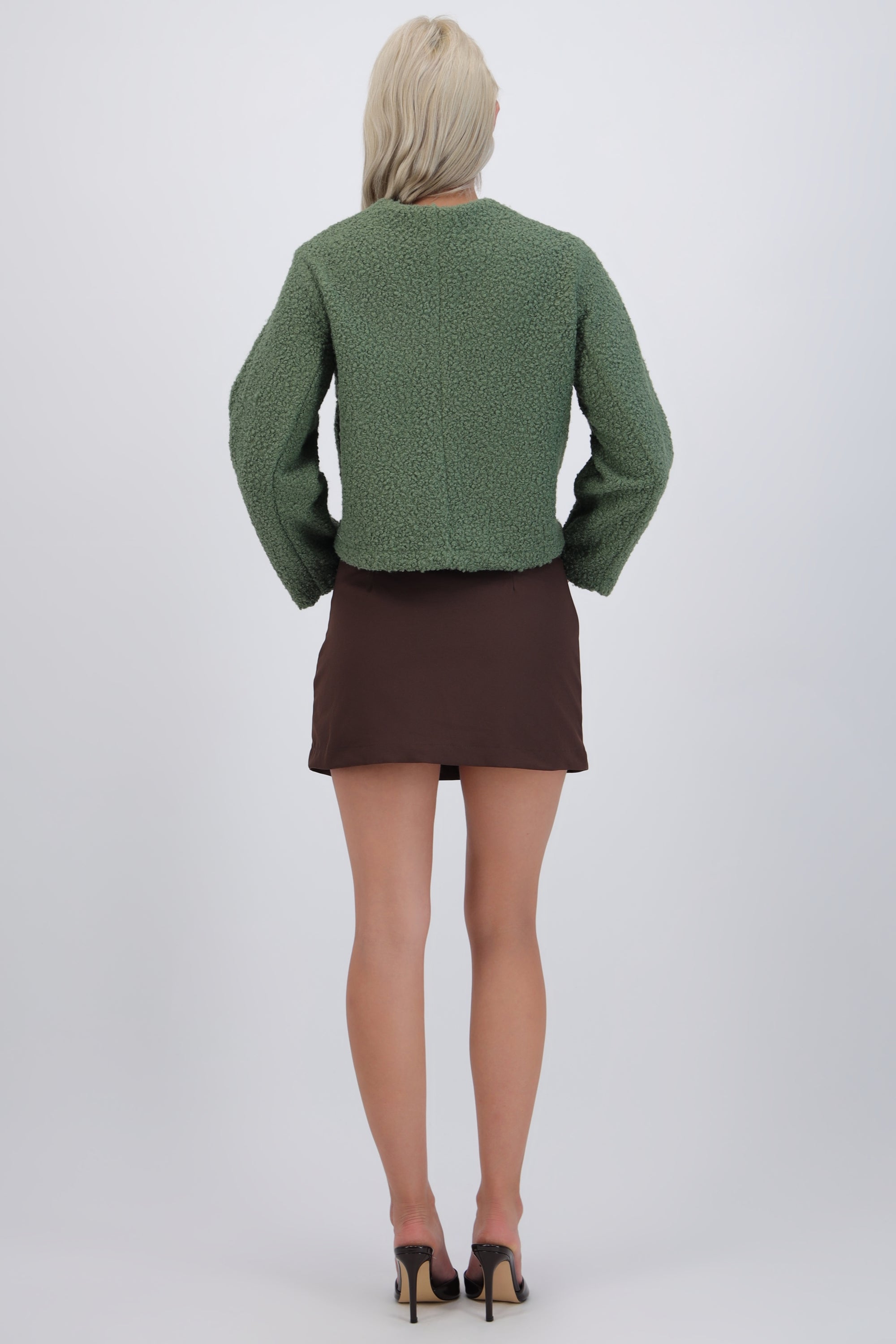 Falda mini lisa abertura