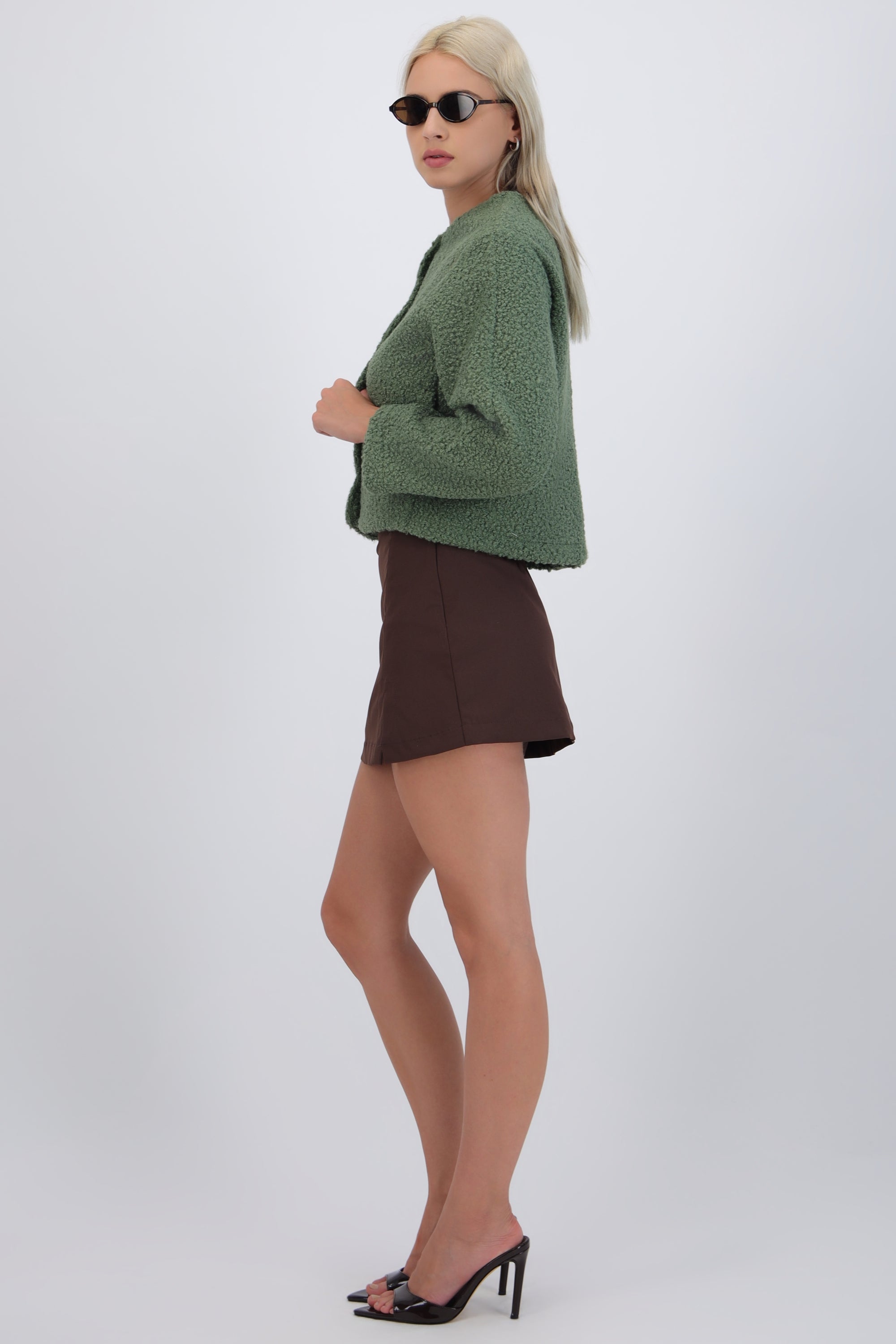 Falda mini lisa abertura