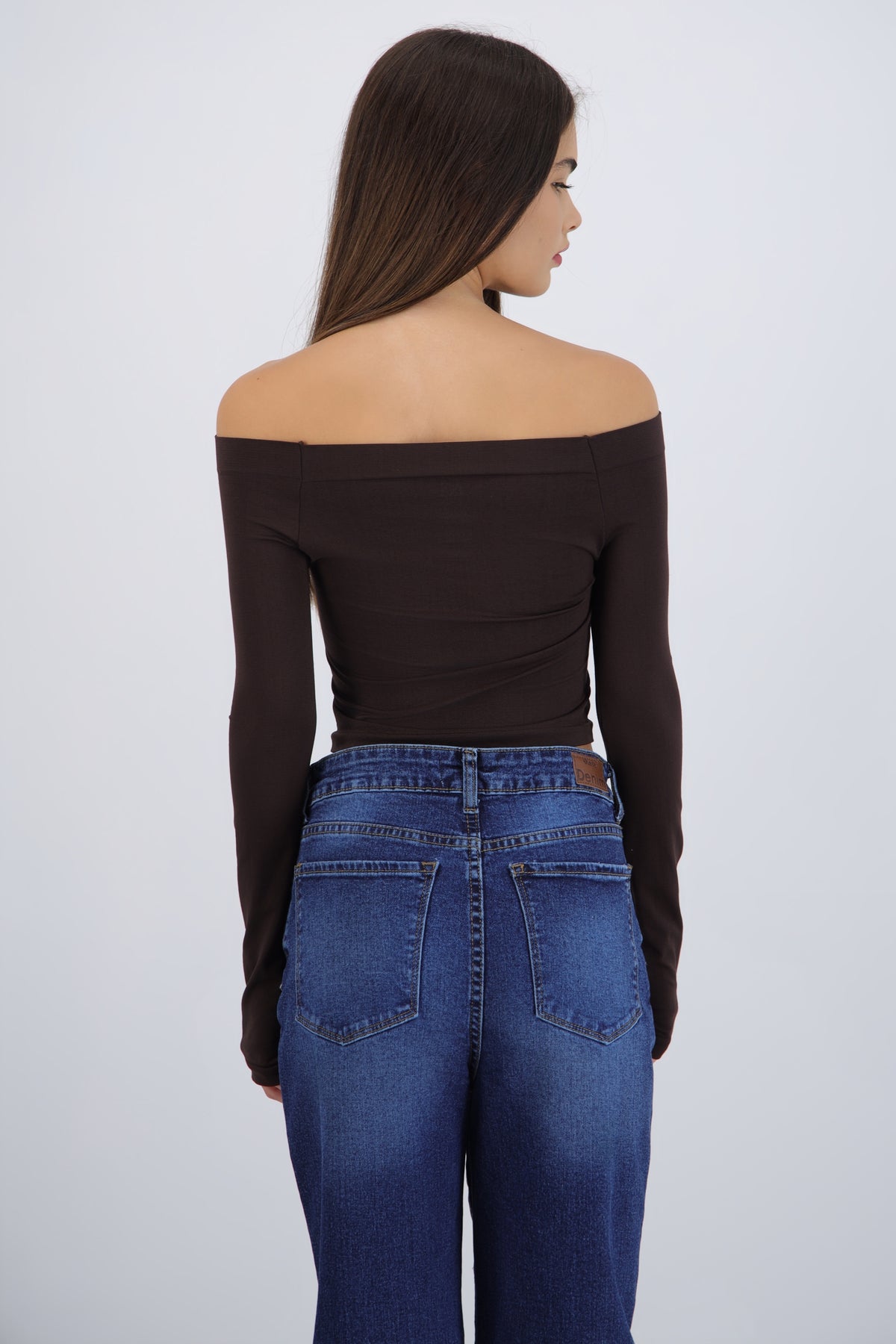 Top off shoulder seamless CHOCOLATE