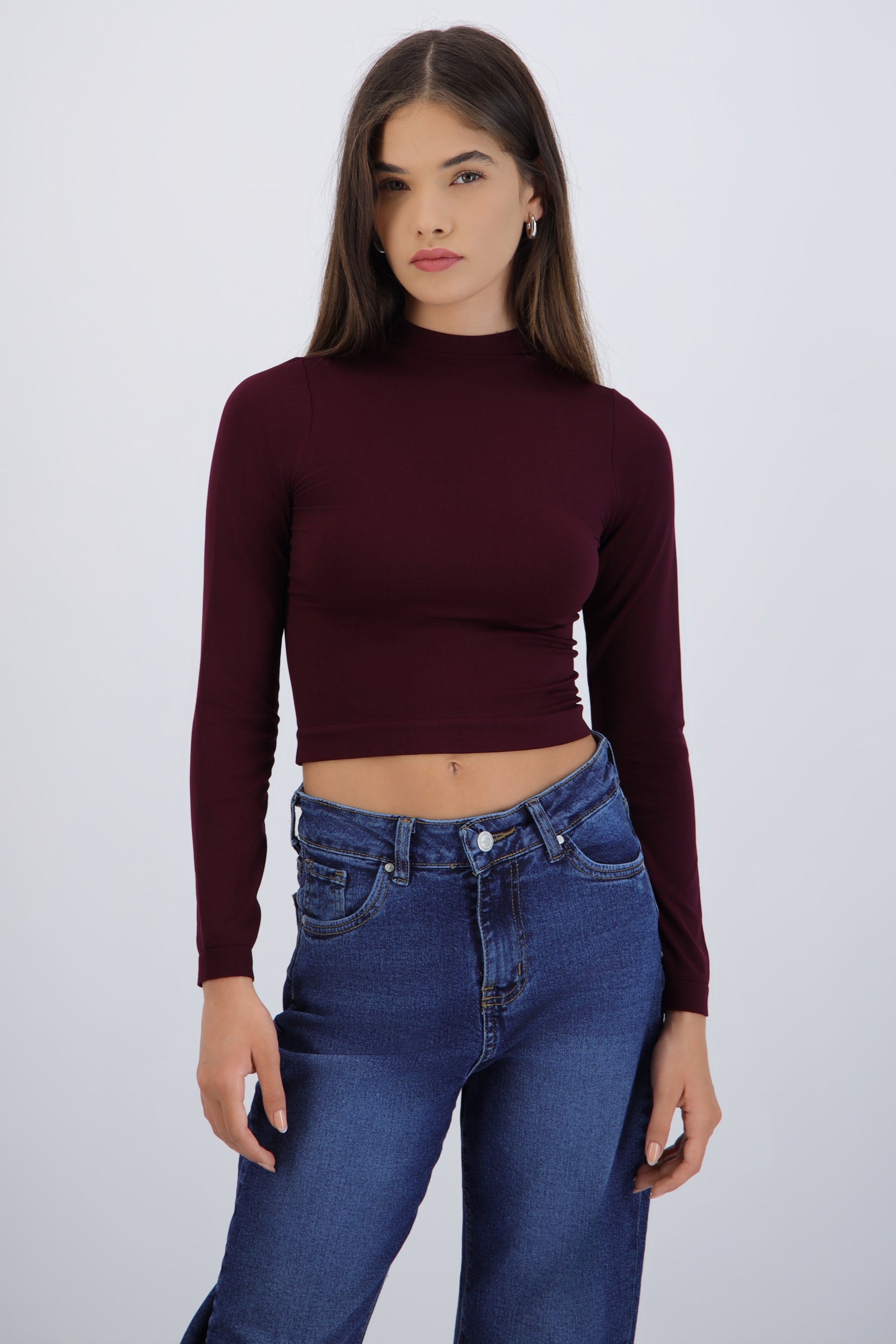 Top manga larga seamless CIRUELA