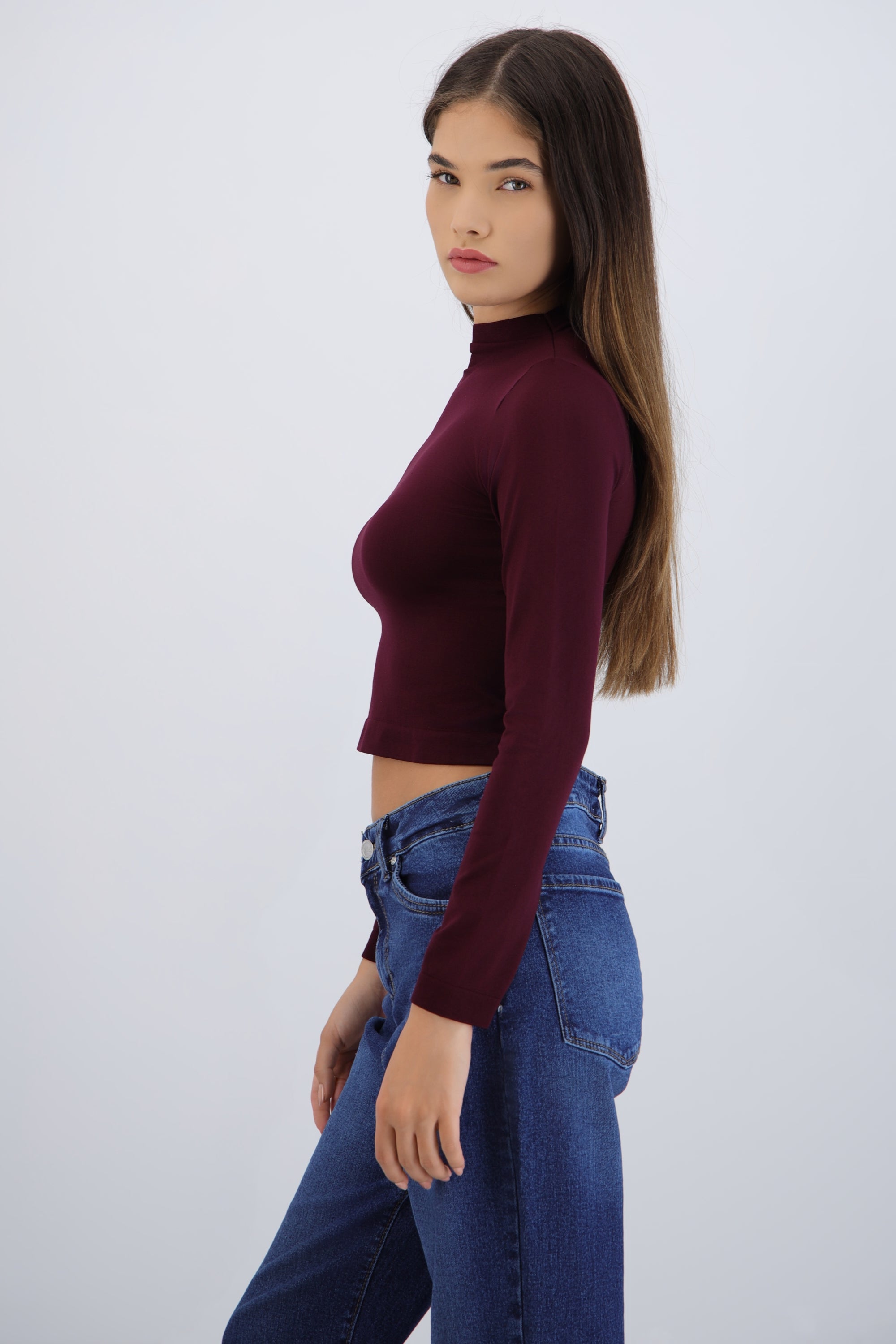 Top manga larga seamless CIRUELA