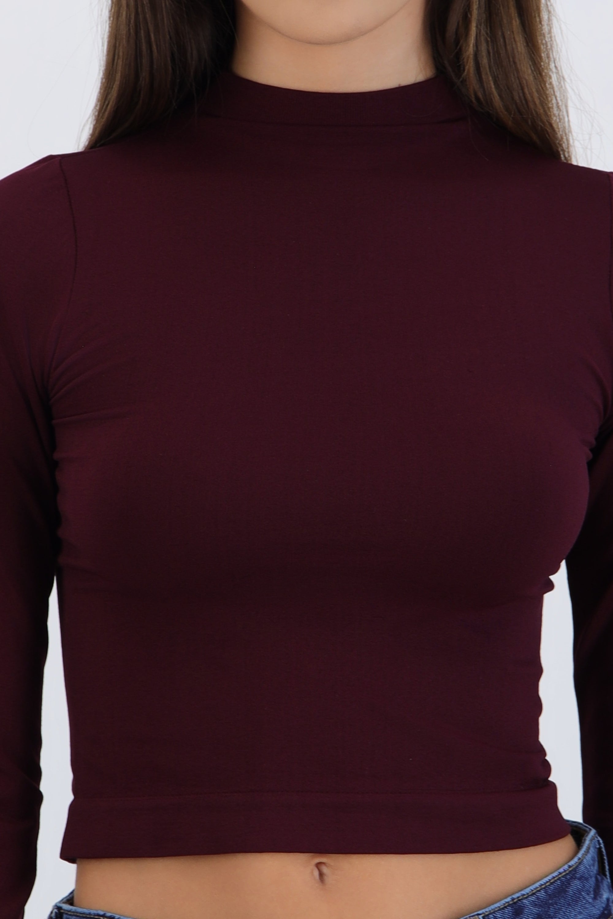 Top manga larga seamless CIRUELA