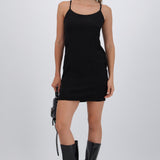 Vestido mini tirantes suede