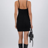 Vestido mini tirantes suede