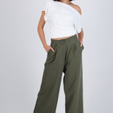 Pantalón amplio lineas sastre